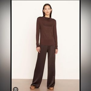 Vince brown silky bias pant